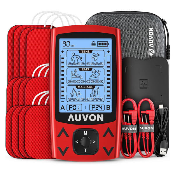 Dual Channel TENS EMS Unit W/ 24 Modes For Pain Relief Therapy