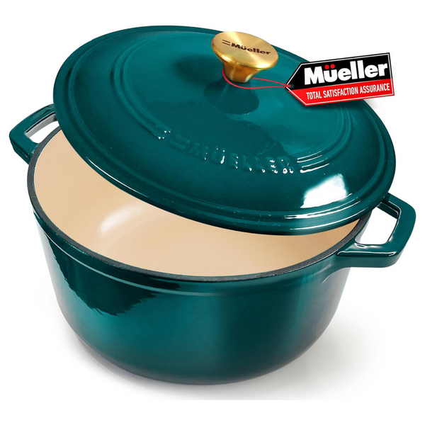 Mueller DuraCast 6 Qt. Enameled Cast Iron Dutch Oven Pot W/ Lid (Various)