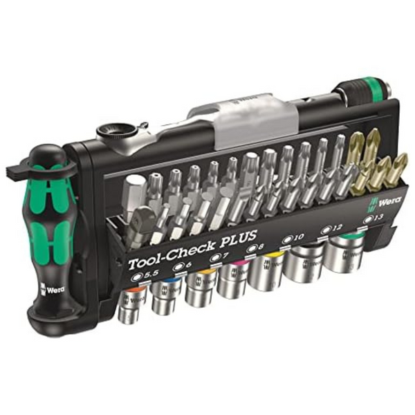 39-Piece Wera Tool-Check Plus Bit Ratchet Set W/ Sockets (Metric)