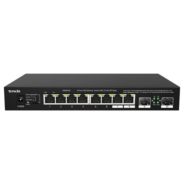 8-Port Tenda TEM2010F 2.5G Ethernet Switch