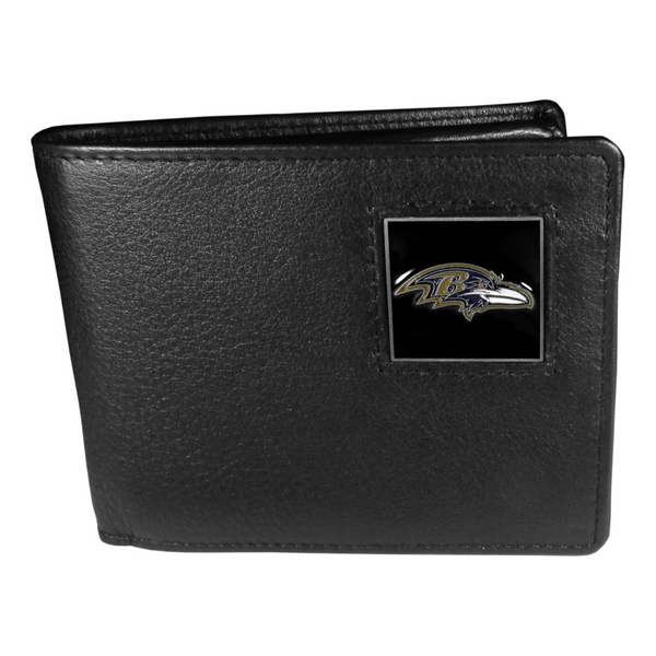 NFL Men's Baltimore Ravens Leather Bi-fold Wallet