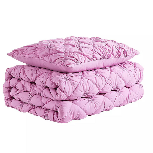 Aeropostale Delilah Puff Embroidery Comforter Set And Duffel Bag