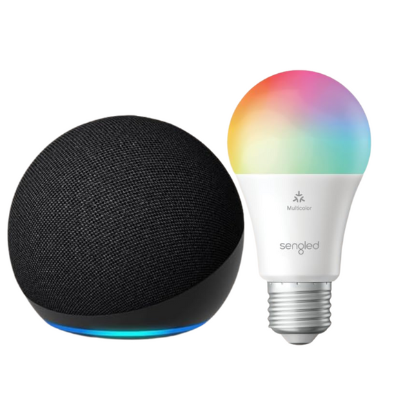 Amazon Echo Dot (5th Gen, 2022 Release) Smart Speaker + Sengled LED Smart Light Bulb (A19)