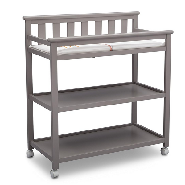 Delta Children Flat Top Changing Table With Wheels & Changing Pad