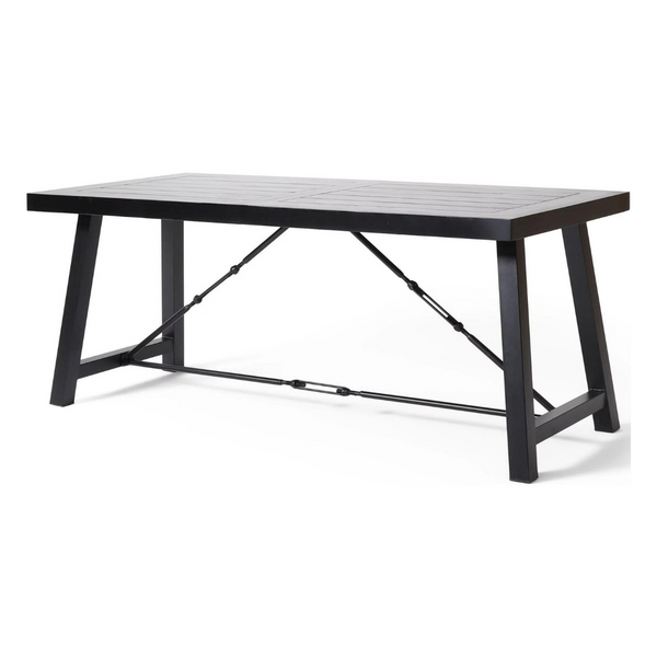 Noble House Aubrie Acacia Wood Indoor Dining Table (Black)