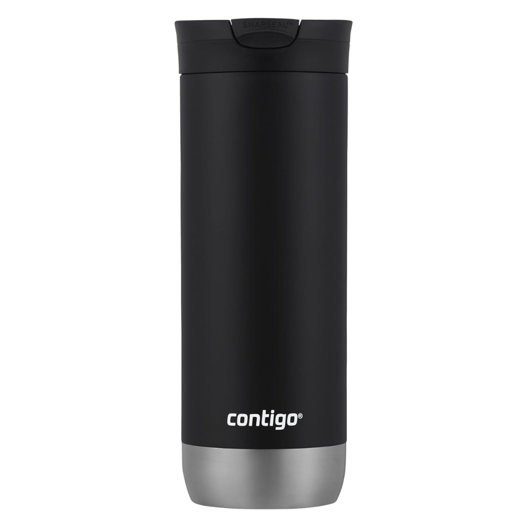 16oz Contigo Stainless Steel Insulated Travel Mug With Lid (Licorice)