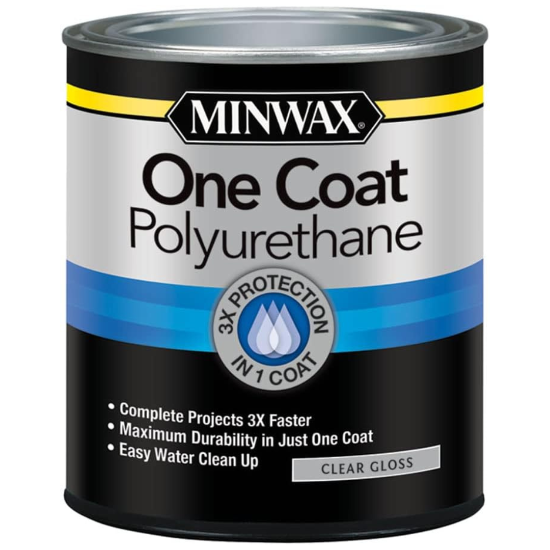 1-Quart Minwax One Coat Crystal Clear Water Based Fast Drying Polyurethane