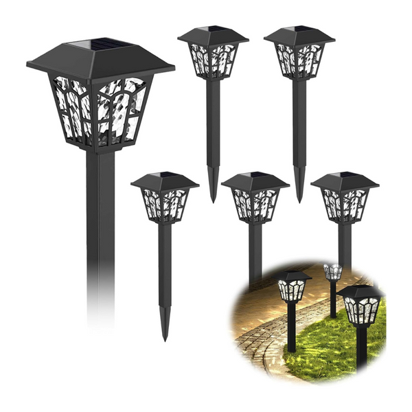 6-Pack Waterproof Dusk To Dawn LED Bright Solar Lights