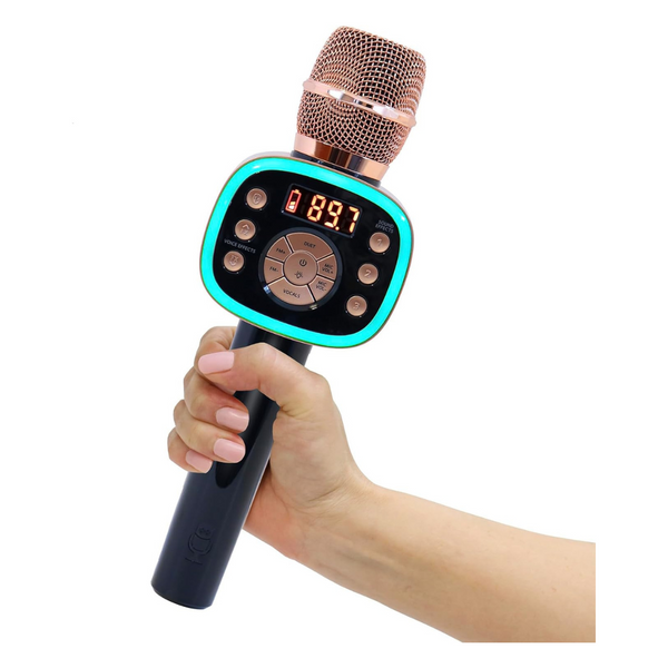 Singing Machine 2.0 Wireless & Bluetooth Carpool Karaoke Microphone