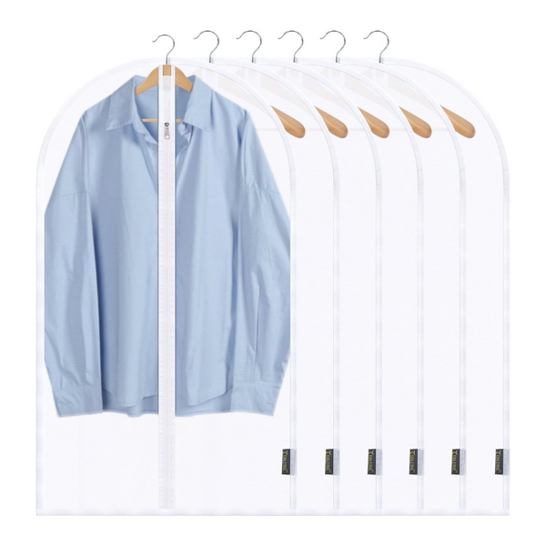 6-Pack Clear Garment Durable PEVA Bag Suit Coats Storage (24"x 40")