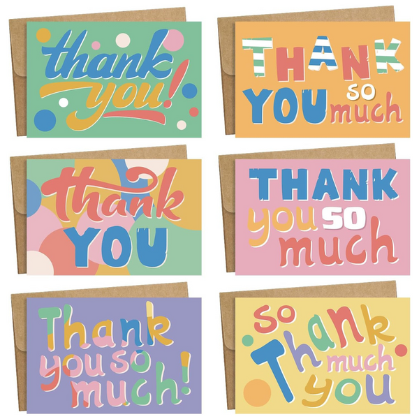 24-Pack Weizhen Thank You Cards Set