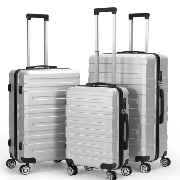 3 Piece Hikolayae Hardside Spinner Luggage Sets With TSA Lock