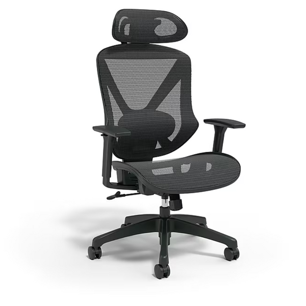 Union & Scale FlexFit Dexley Ergonomic Swivel Mesh Task Chair (Black)