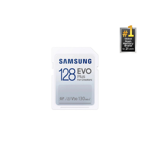 Samsung EVO Plus 128GB UHS-I U3 V30 SDXC Card (MB-SC128K/AM)