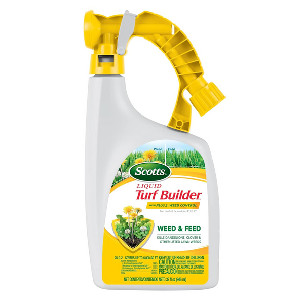 Scotts Liquid Turf Builder With Plus 2 Weed Control Fertilizer, 32 Fl Oz