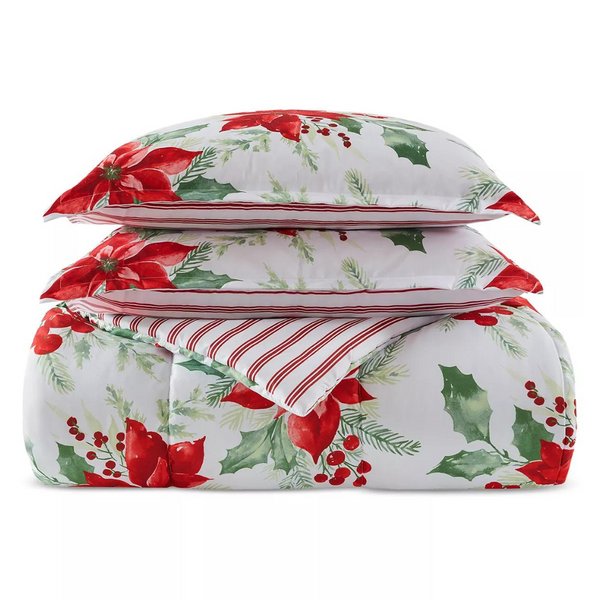 Design Lab Poinsettias 3-Piece Comforter Sets