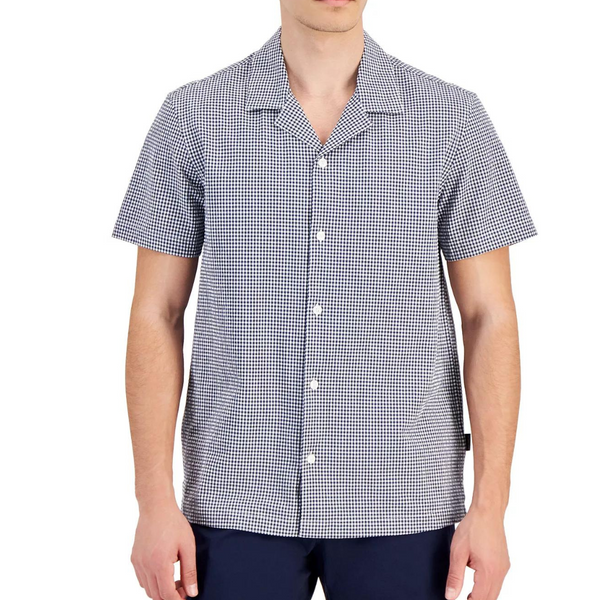 Michael Kors Men's Gingham Seersucker Camp Shirt