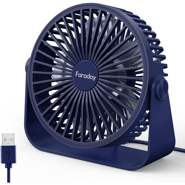 360 Deg. Head Rotation Small Personal Desktop Fan (Various)