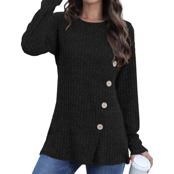 Women's Dressy Casual Crew Neck Long Sleeve Shirts (Various)