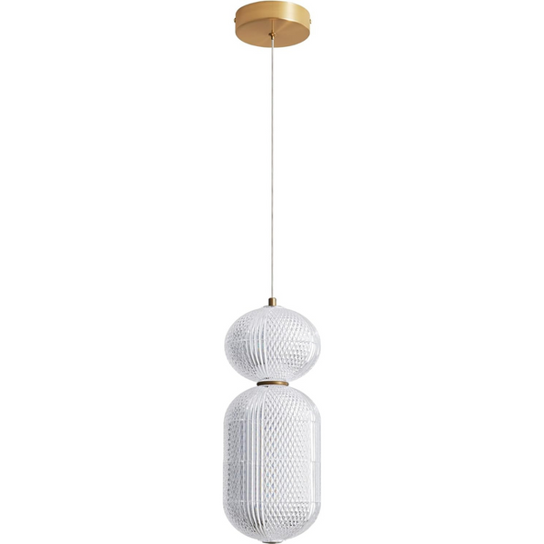 Modern Dimmable LED Gold Pendant Light With Adjustable Height