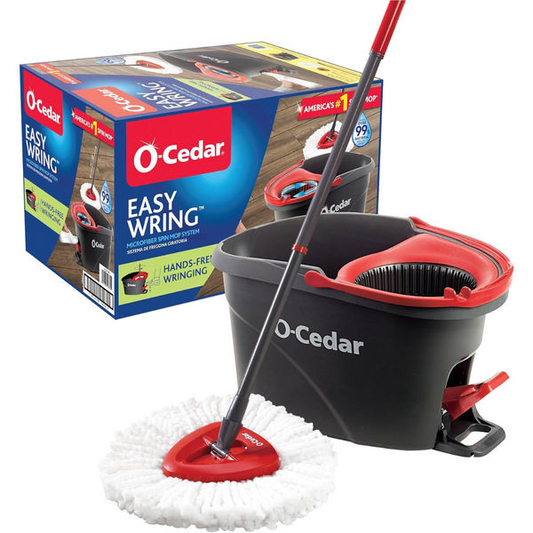 O-Cedar EasyWring Microfiber Spin Mop And Bucket