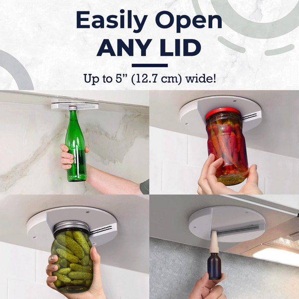 EZ Off Under Cabinet Jar Lid & Bottle Opener