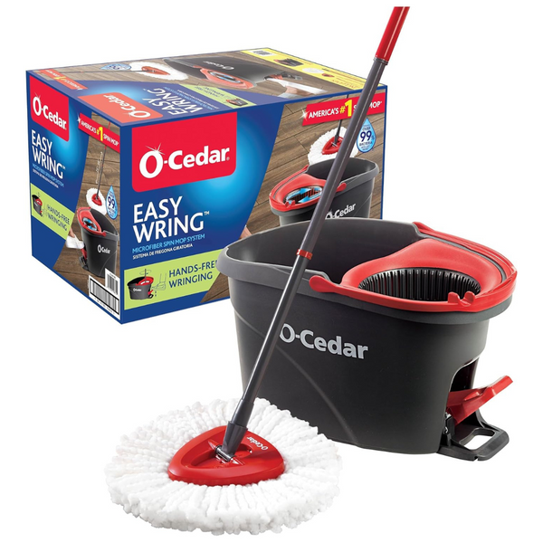 O-Cedar EasyWring Microfiber Spin Mop And Bucket