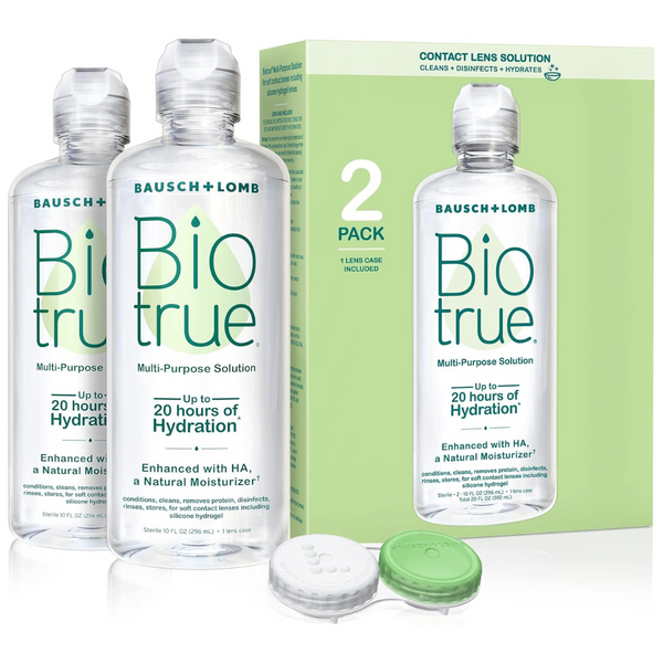 2-Pack Bausch + Lomb Biotrue 10 Oz Contact Lens Solution W/Case