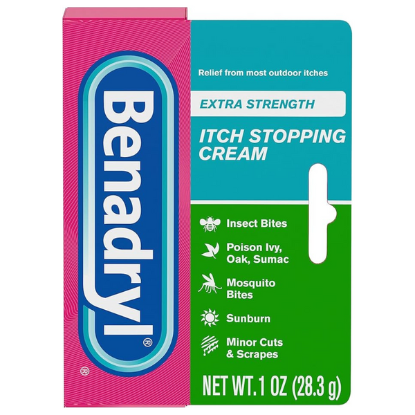 Benadryl Extra Strength Anti-Itch Topical Cream With 2% Diphenhydramine HCI For Itch Relief (1 fl Oz)