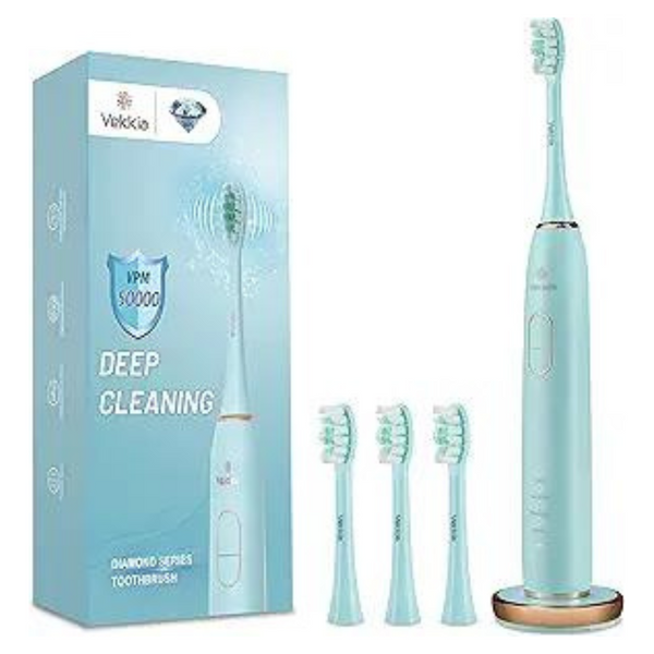 Sonic Electric Rechargeable Toothbrush With 4 Brush Heads