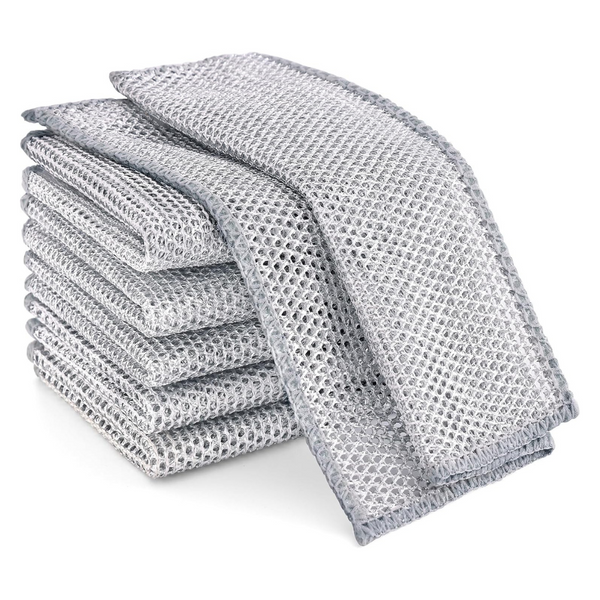 6-Pack Homaxy Double-Layer Steel Non Scratch Wire Dishwashing Rag