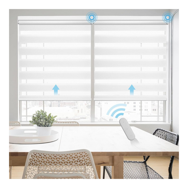 Smart Motorized Zebra Blackout Blinds With Remote Control