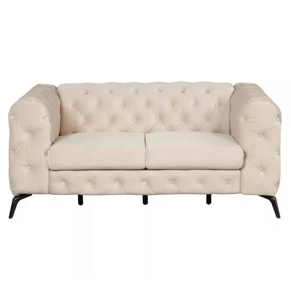 Polibi 63" Square Arm Velvet Rectangle Sofa