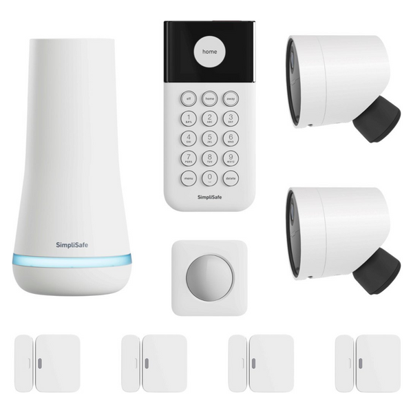 SimpliSafe 2 Camera Outdoor Wireless Security System With 5 Sensors