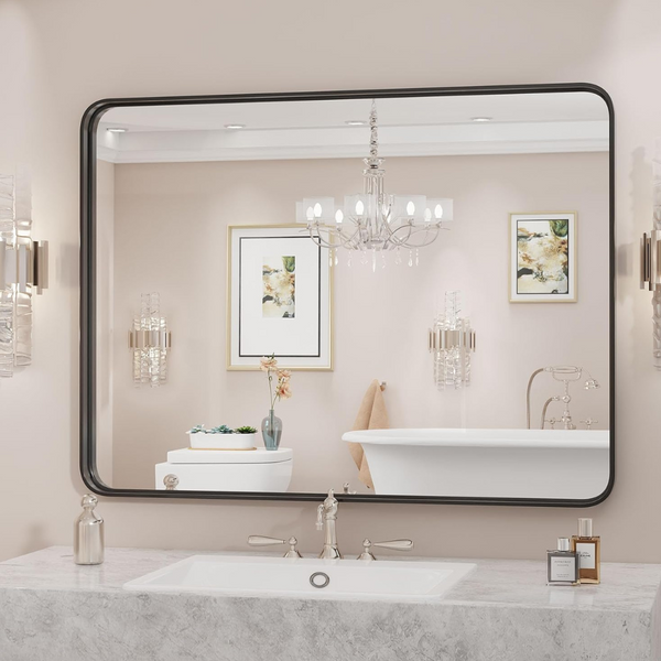 30x40 Inch Rectangle Vanity Framed Mirror For Wall