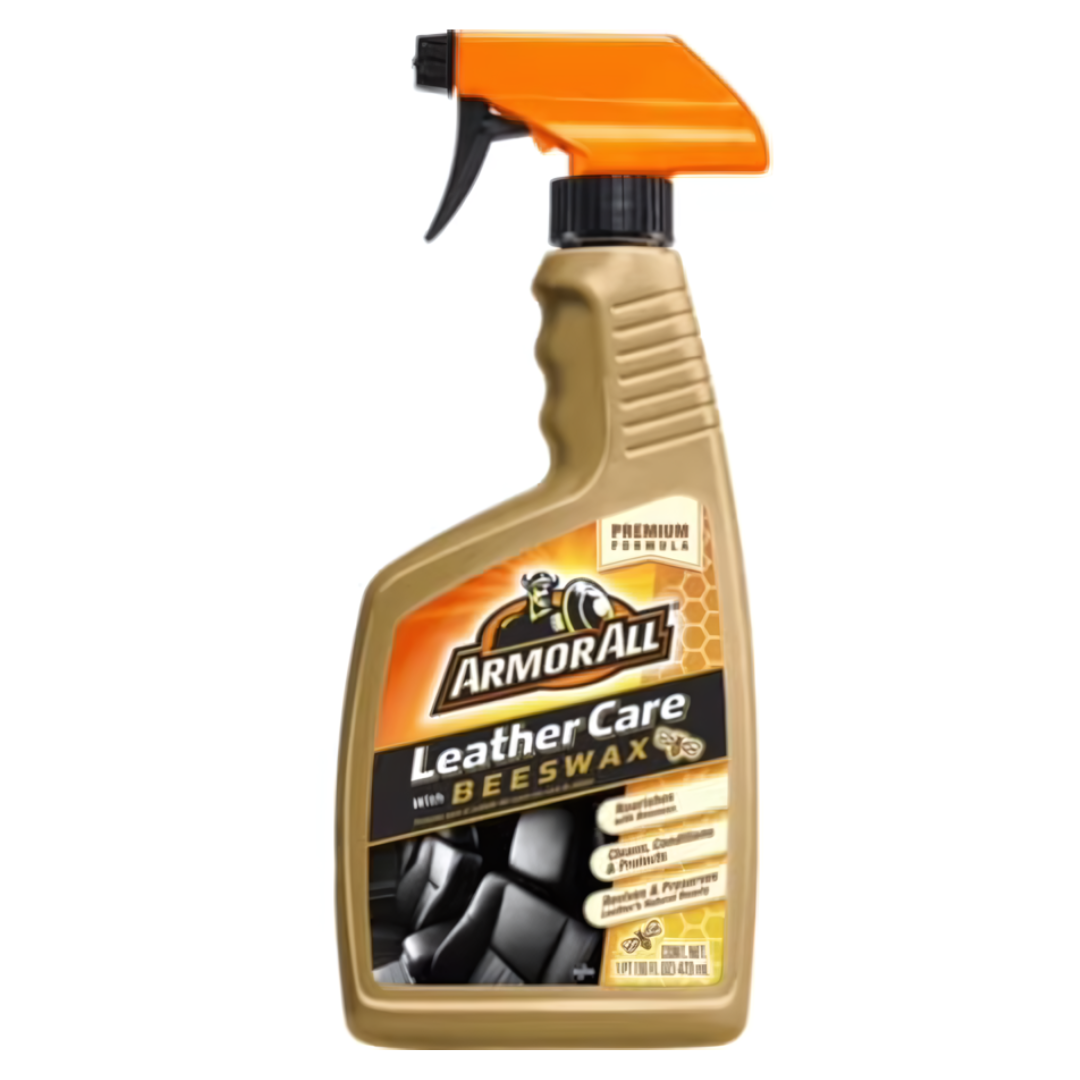 Armor All Car Leather Cleaner With Beeswax Spray (16 Oz)