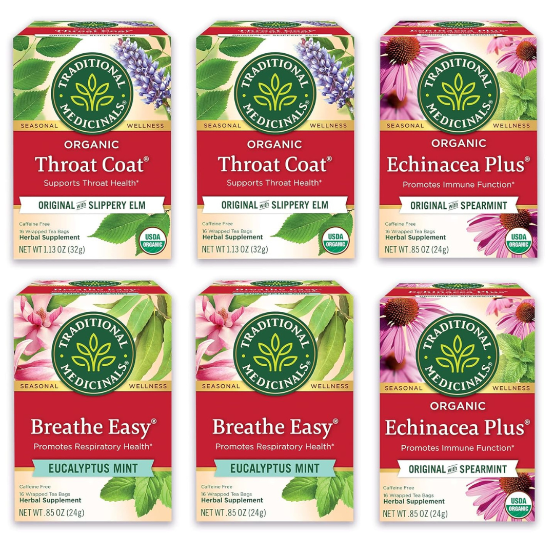 6-Pack Traditional Medicinals Seasonal Care Variety Pack Organic Tea