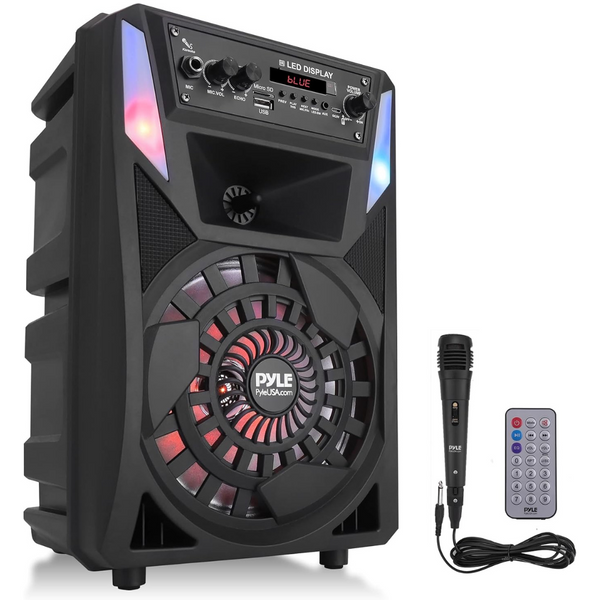 Pyle 300W 8" Portable Bluetooth PA Speaker System