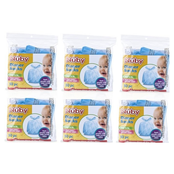 Nuby Diaper Disposal Bags For Baby (6-Pack, Of 50, 300 Total)