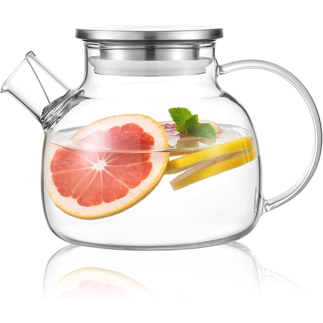 CnGlass Glass Teapot 30.4oz Tea Kettle With Removable Infuser