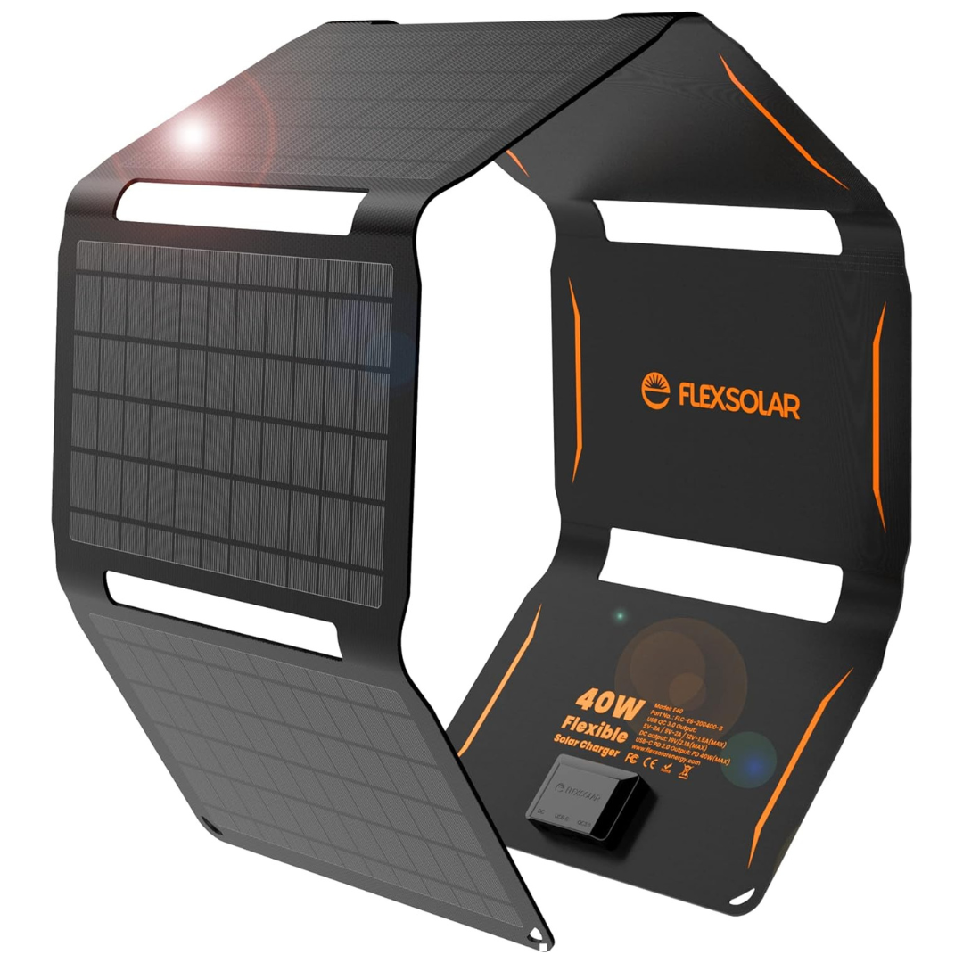 FlexSolar 40W Foldable Solar Panel Charger