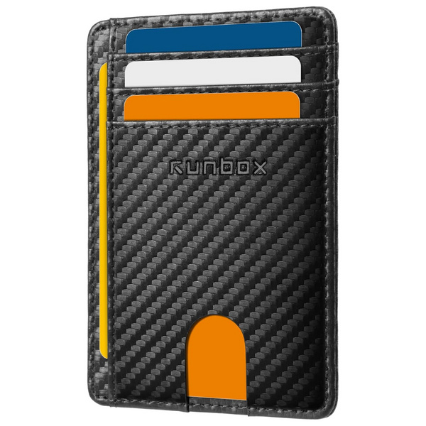 Black Slim Minimalist RFID Blocking Leather Wallets