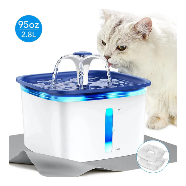 Ophanie 95oz/2.8L Pet Fountain With Anti-Slip Mat, Smart Pump