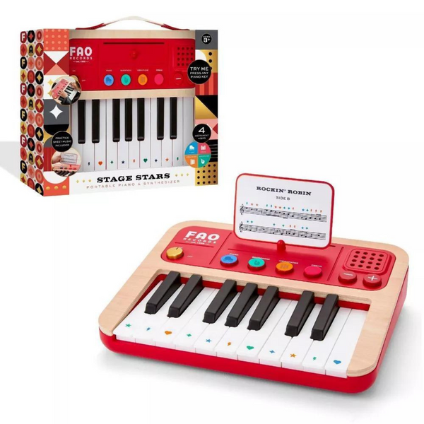 FAO Schwarz Stage Stars Portable Piano And Synthesizer