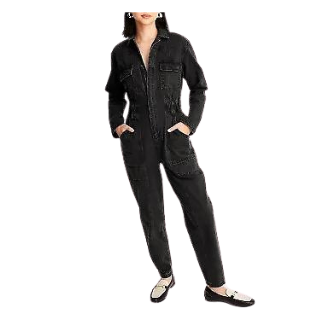 Universal Thread Women's Long Sleeve Denim Jumpsuit