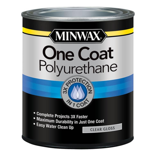 1-Quart Minwax One Coat Crystal Clear Water Based Fast Drying Polyurethane