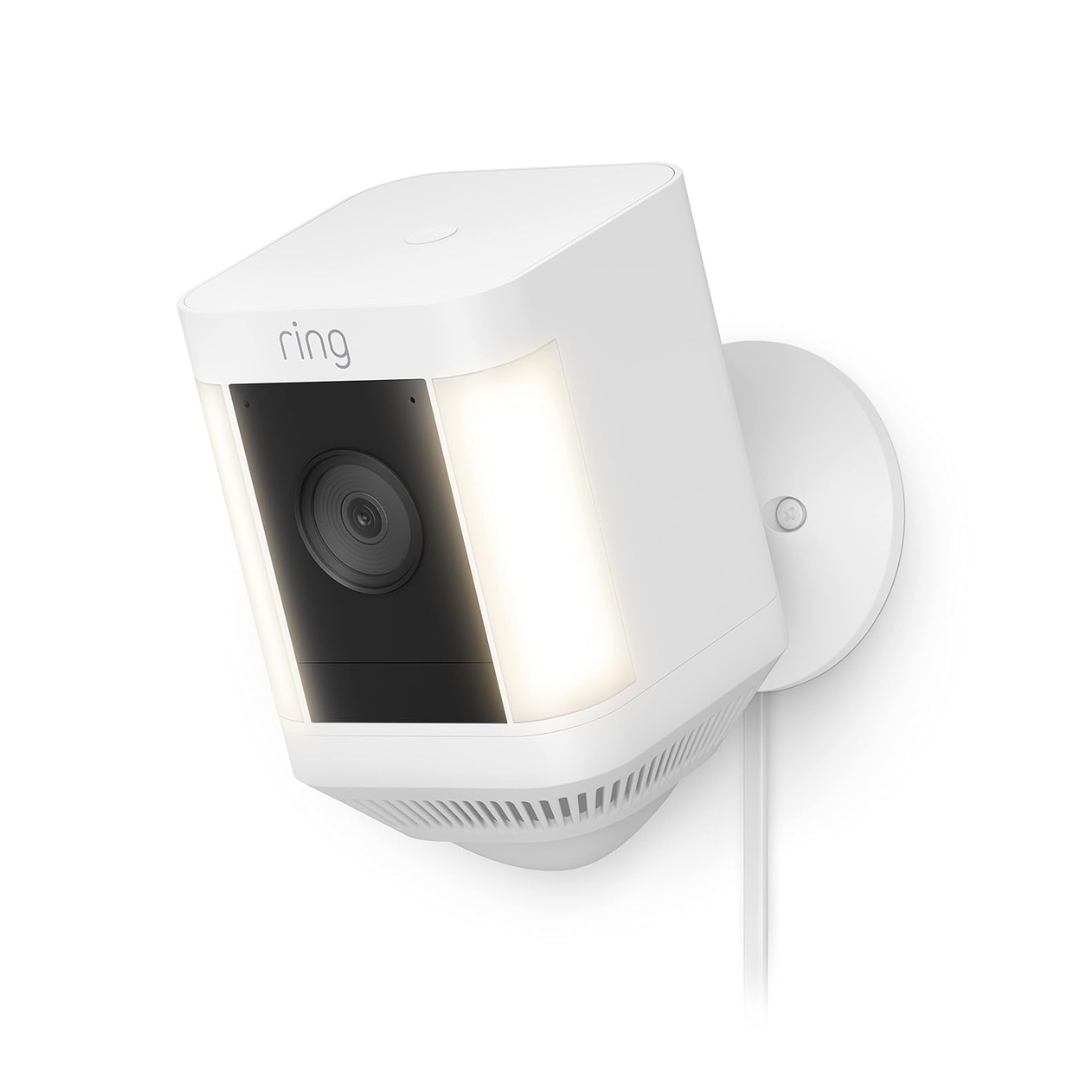 Ring Spotlight Cam Plus Plug-in HD Outdoor Security Camera