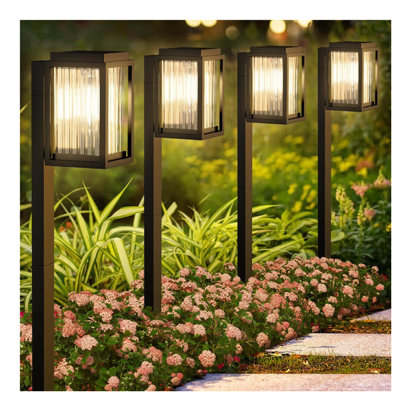 6-Pack Waterproof 24" Large Solar Pathway Lights