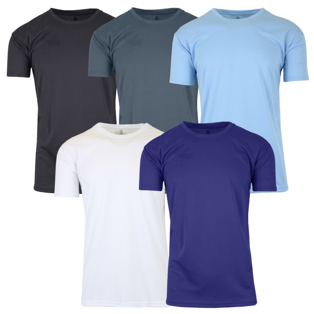 5-Pack Men's Moisture Wicking T-Shirts