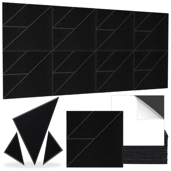 21 Pack Self Adhesive Soundproof Wall Acoustic Panels